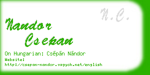nandor csepan business card